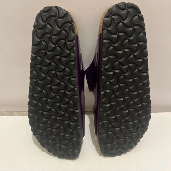 Birkenstock NWB Arizona plum Birko Flor patent regular Sz 9L , M7 - Picture 7 of 7